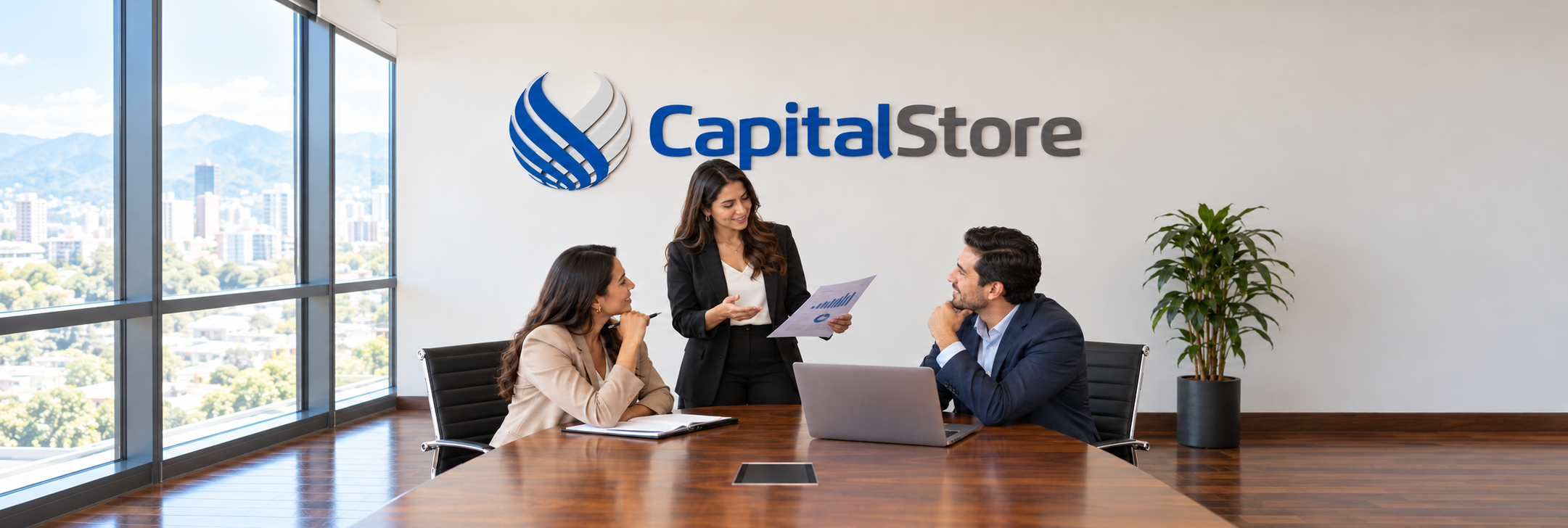 Equipo de CapitalStore colaborando en una oficina